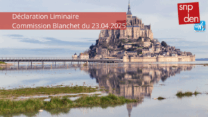 Déclaration liminaire lors de la commission Blanchet du 23 avril 2025