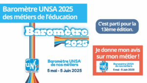 13ème édition du baromètre UNSA des métiers de l’éducation