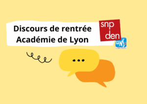 Discours de rentrée du SNPDEN - Académie de Lyon