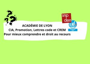 CIA, Promotion, Lettres Codes Mobilité : Mieux comprendre et droit aux recours