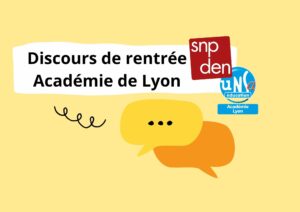 Discours de rentrée du SNPDEN - Académie de Lyon