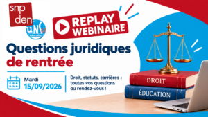 Webinaire "questions juridiques de rentrée" du 15.09.2026 | Replay disponible + Livret support